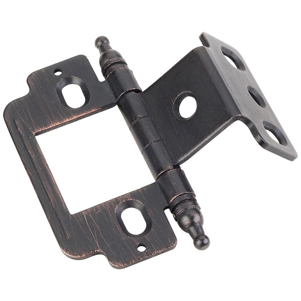Full Inset Partial Wrap 3/4" Flush Hinge With Decorative Ball Tip.