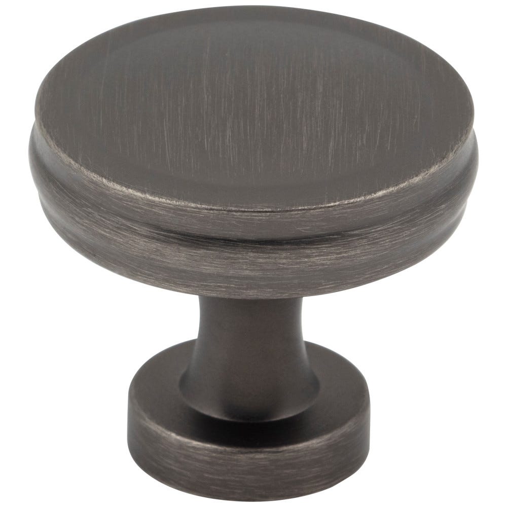 1-3/8" Jules Cabinet Knob in Matte Black finish, decorative hardware for cabinets