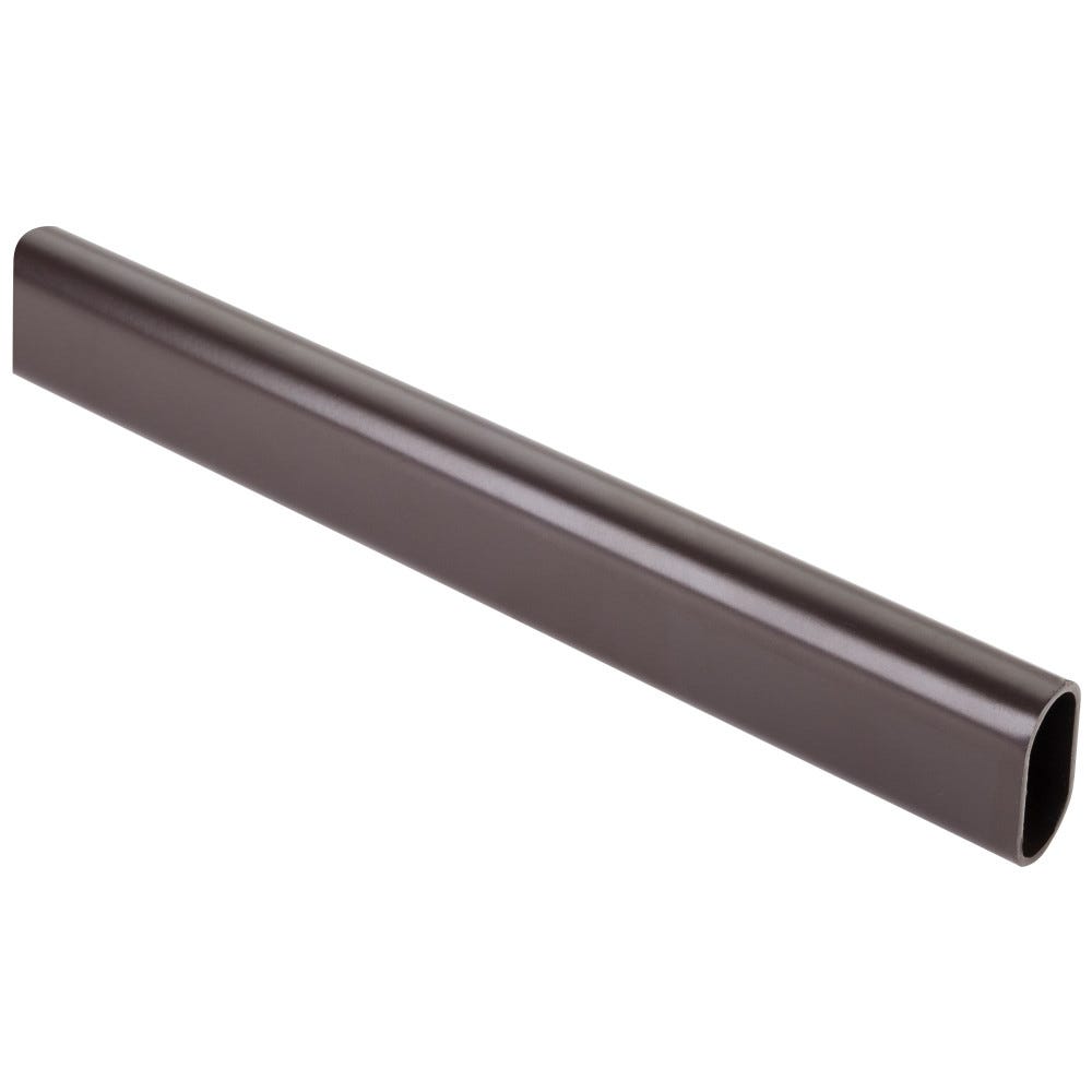 Dark Bronze 1.0 mm x 8' Long Oval Aluminum Closet Rods - Durable and stylish storage solution