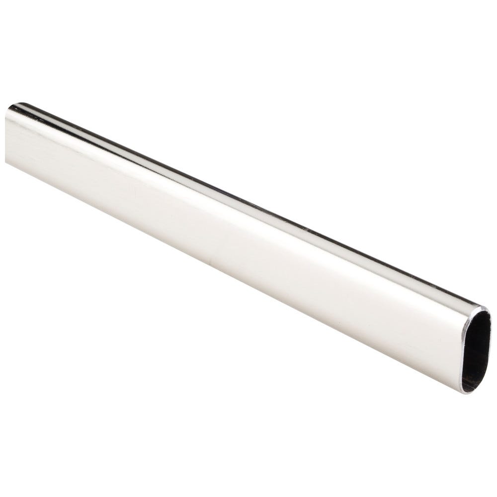 19/32"x1-3/16"x92" Oval Satin Nickel Steel rods for organizing, box of 10