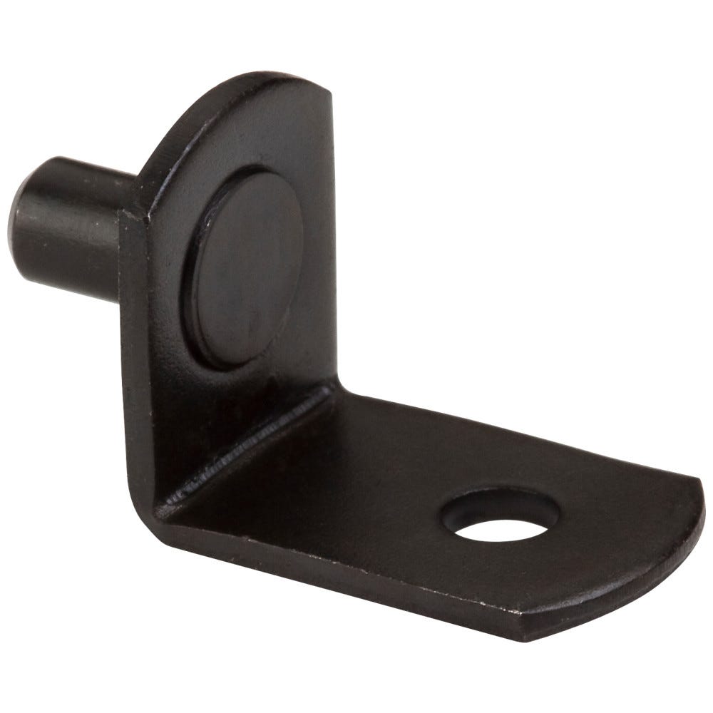 5 mm Angled Support in polished brass with 1/8" hole, functional hardware for home improvement