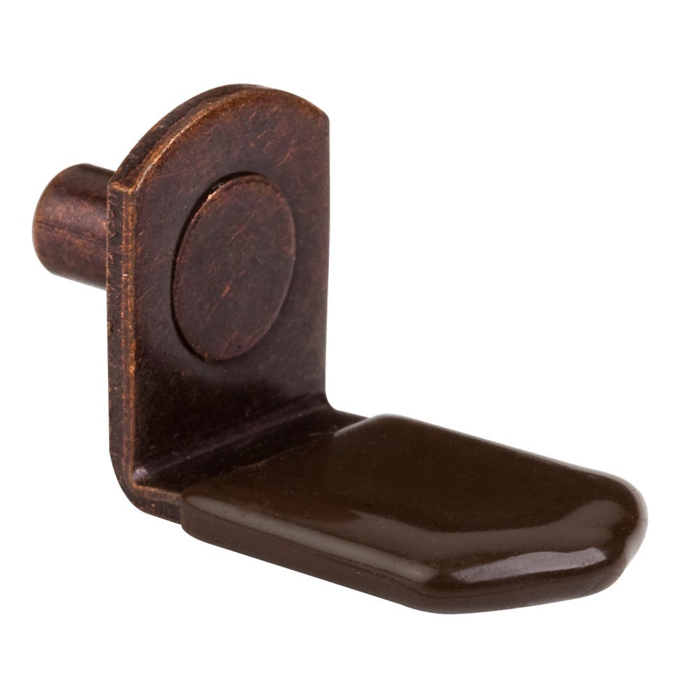 3/4" x 5 mm Angled Support in Antique Copper finish, 5 mm pin diameter, functional hardware