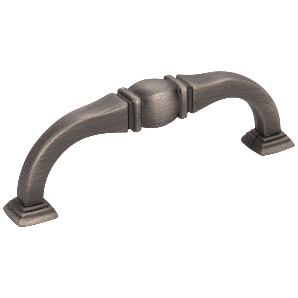 4-3/8" Cabinet Pull in Pewter finish, decorative hardware for cabinets, part of the Katharine collection by Jeffrey Alexander