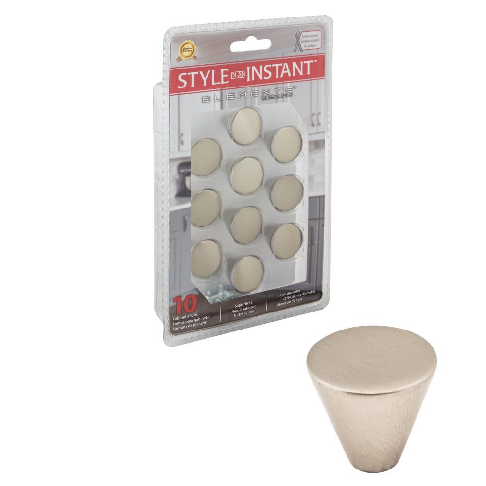 10-Pack Of 1" Diameter Cabinet Knob