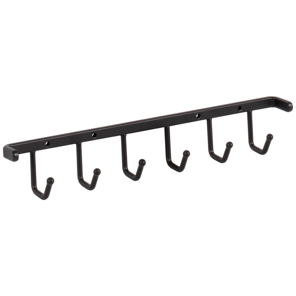 Matte Black 11" Screw Mounted Belt Rack, stylish matte finish, durable material