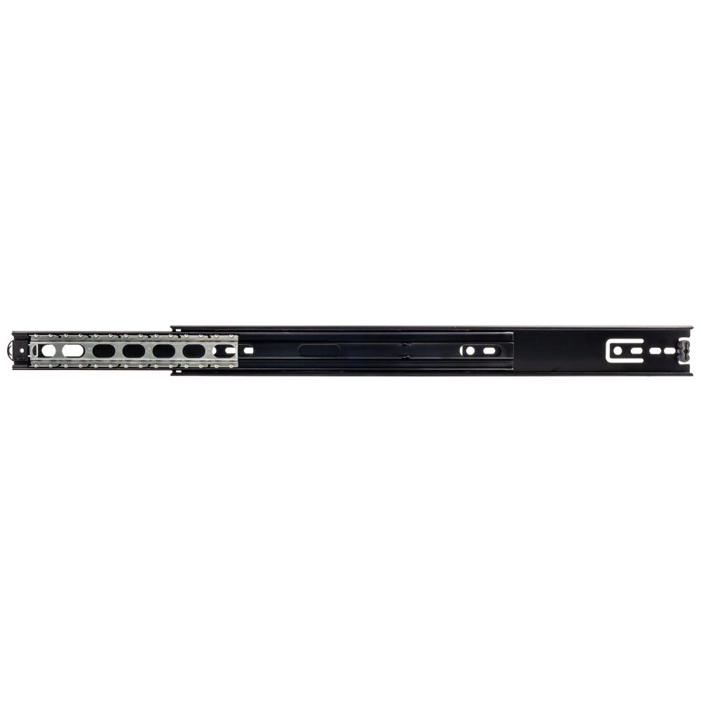22" Cabinet Member Standard Duty drawer slides in black finish, designed for 100 lbs capacity, made of durable metal