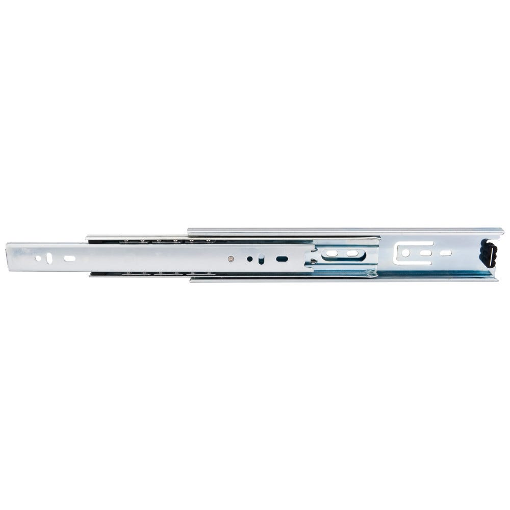 18 inch Full Extension Ball Bearing Drawer Slides in silver finish, designed for smooth and durable drawer operation.