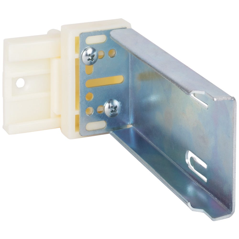 Left Self-Adjusting Rear Mounting Bracket with 8 mm Dowels for 303FU & 303-50/100/150 Series Ball Bearing Slides, functional hardware in durable finish