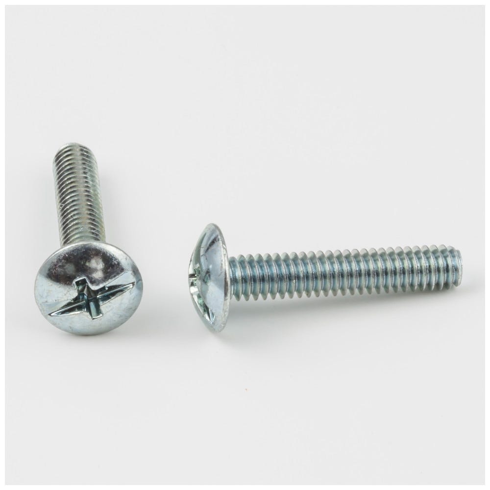 8-32 x 7/8" Truss Phil Machine Screw in silver finish, functional hardware for various applications