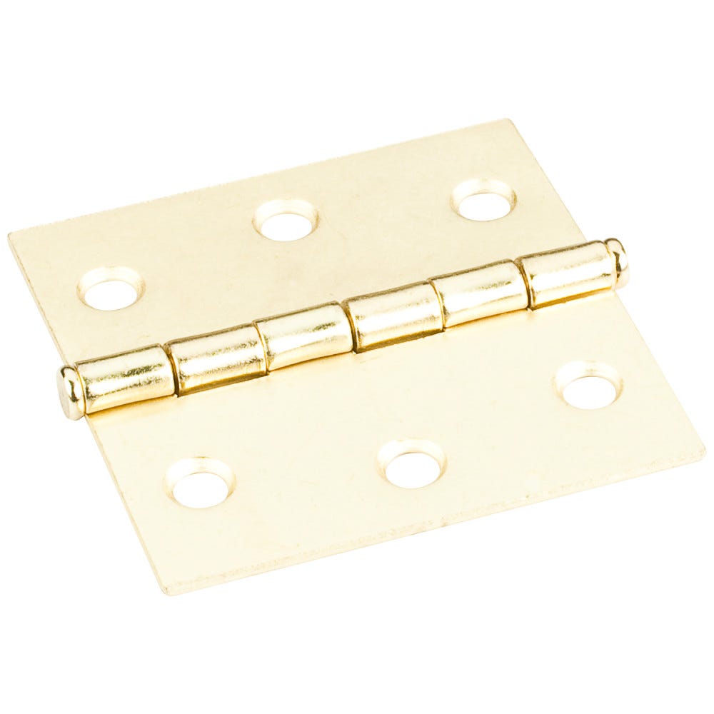 2-1/2" x 2-1/2" Polished Brass Swaged Butt Hinge, durable and stylish functional hardware