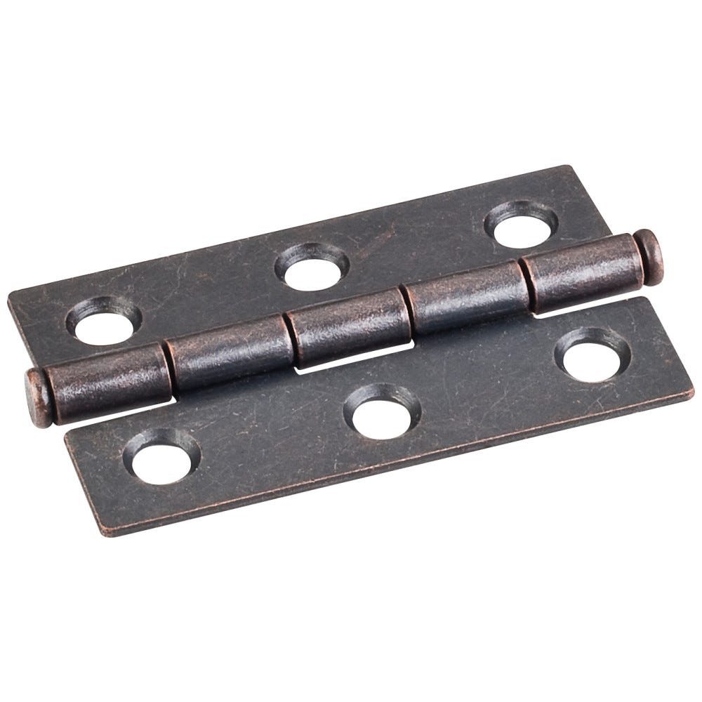 2 1/2" x 1 1/2" Swaged Butt Hinge in Dark Antique Copper finish, made of .065 material with .120 pin diameter