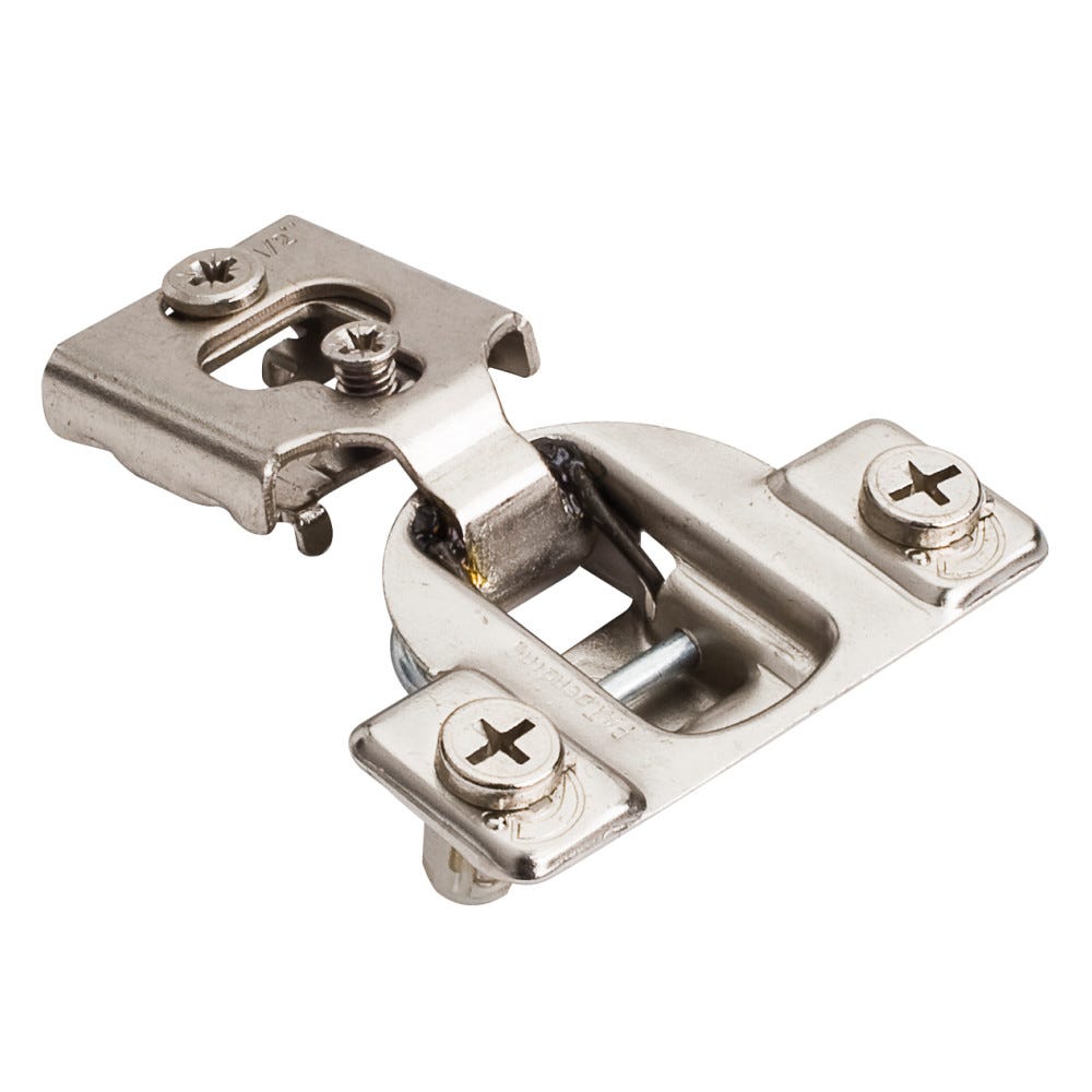 1/2" Overlay Compact Hinge With Cam Adj Easy Fix Dowels And 4 Tabs.**Patent Pending**