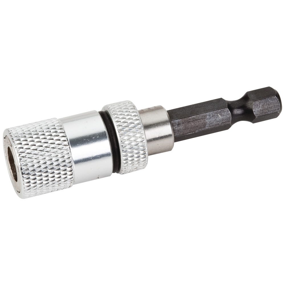 1/4" x 2-3/8" Super Magnetic Bit Holder in durable metal finish, designed for secure bit attachment and easy tool changes
