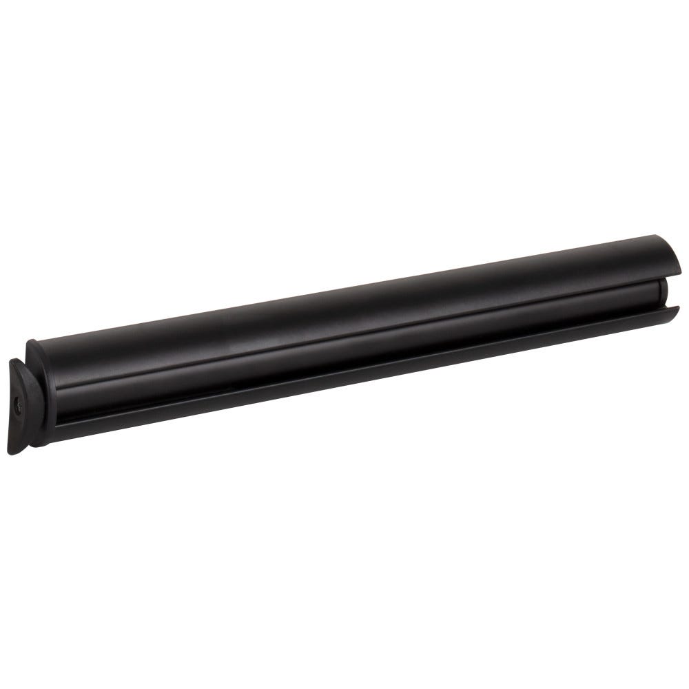Matte Black 14" Telescoping Valet Rod in matte black finish, ideal for stylish garment hanging