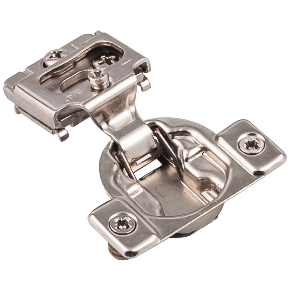 Standard Duty 3/4" Overlay Self-Close Compact Hinge in a sleek finish, designed for durability and ease of use