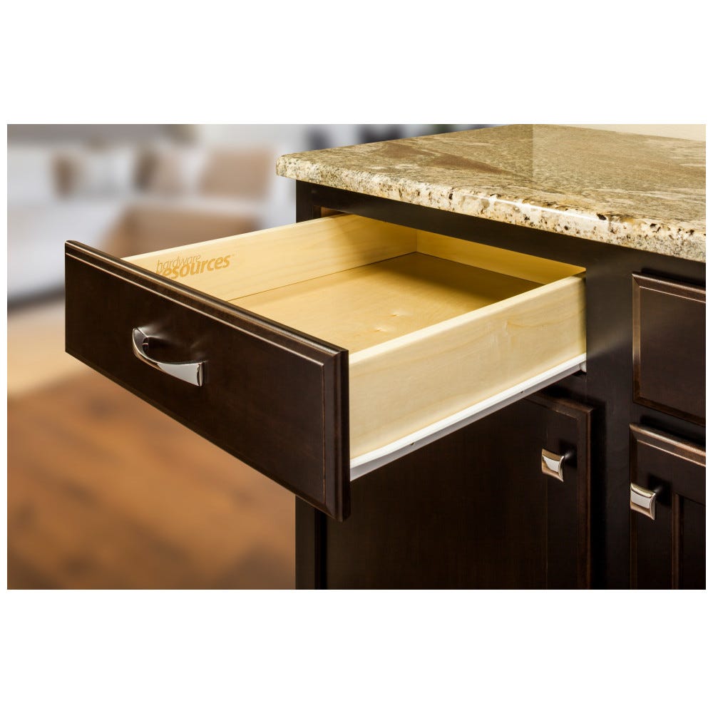 14" Cream White Self-Closing Drawer Slide 350 mm Hardware Resources