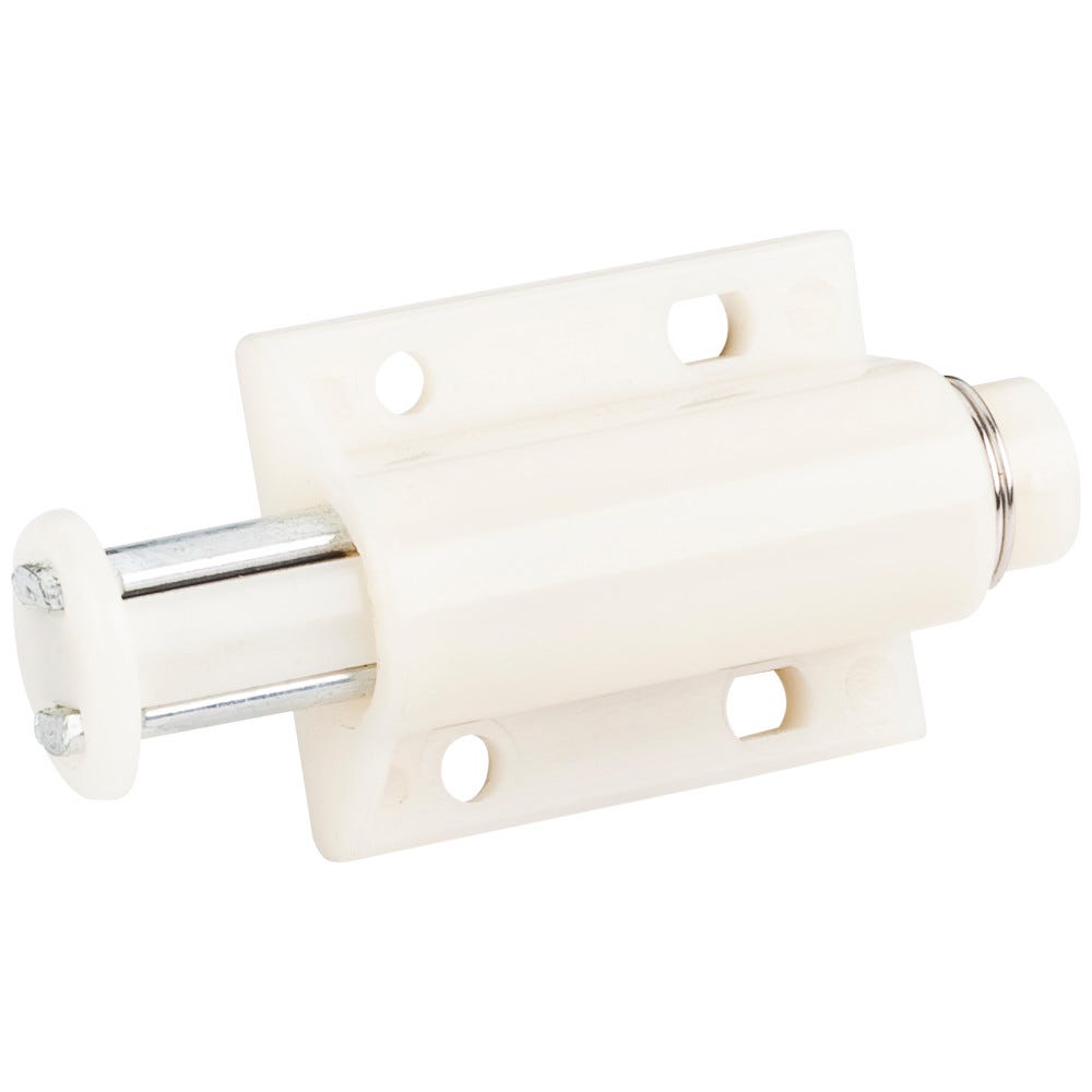 Cream White Magnetic Touch Latch in cream white finish, designed for functional hardware applications