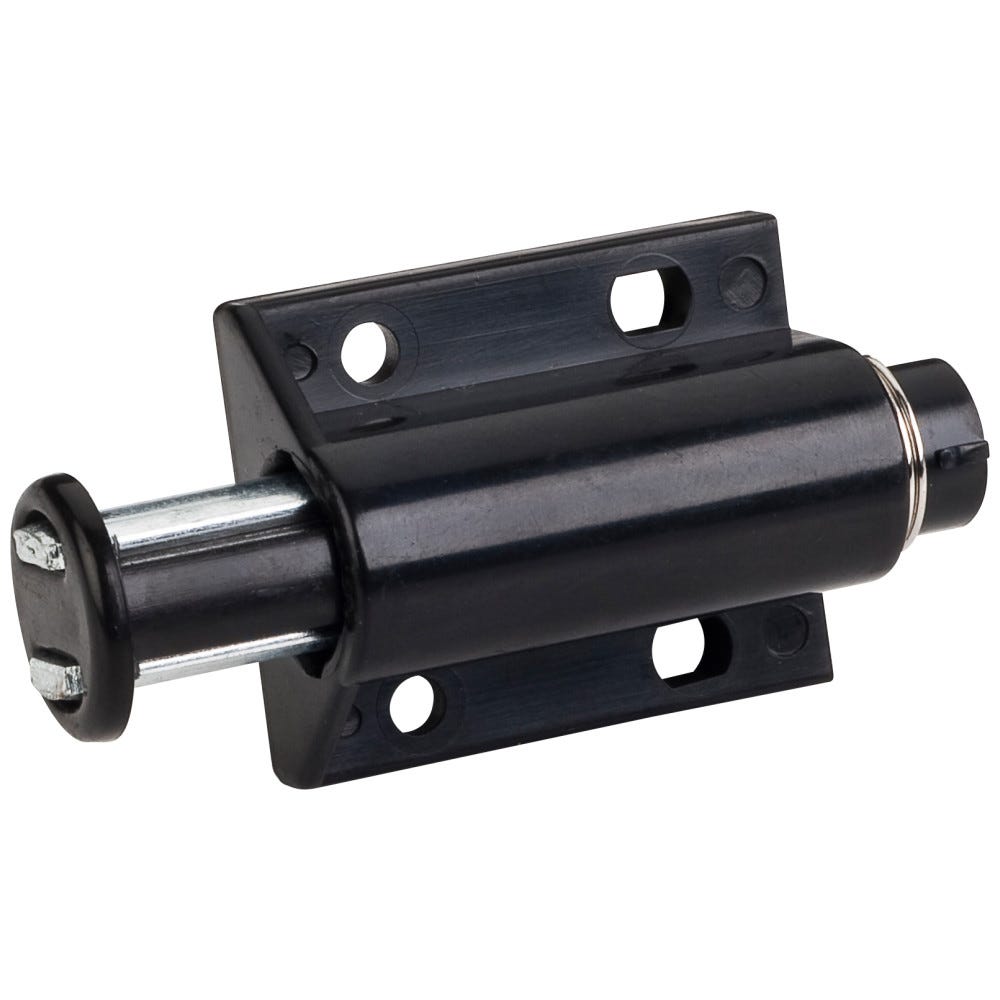 Black Magnetic Touch Latch in sleek black finish, perfect for modern cabinetry