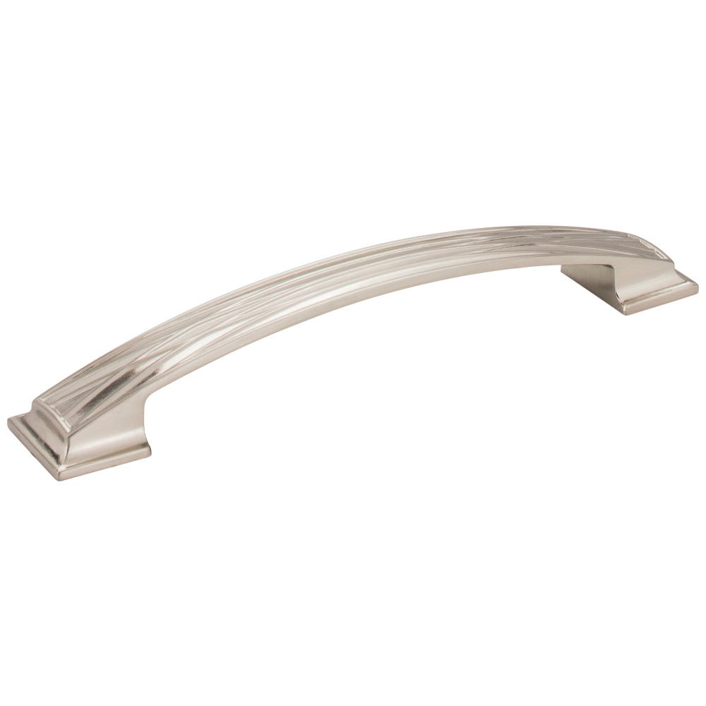 7-5/8" Lined Cabinet Pull in Satin Nickel finish, decorative hardware by Hardware Resources