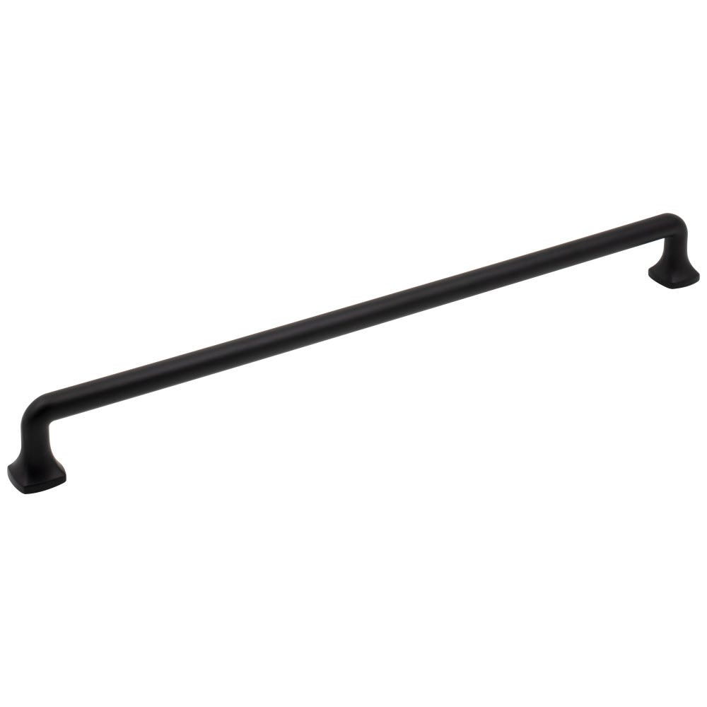 Griffin 12-3/4" Cabinet Pull in Matte Black finish, decorative hardware for cabinets