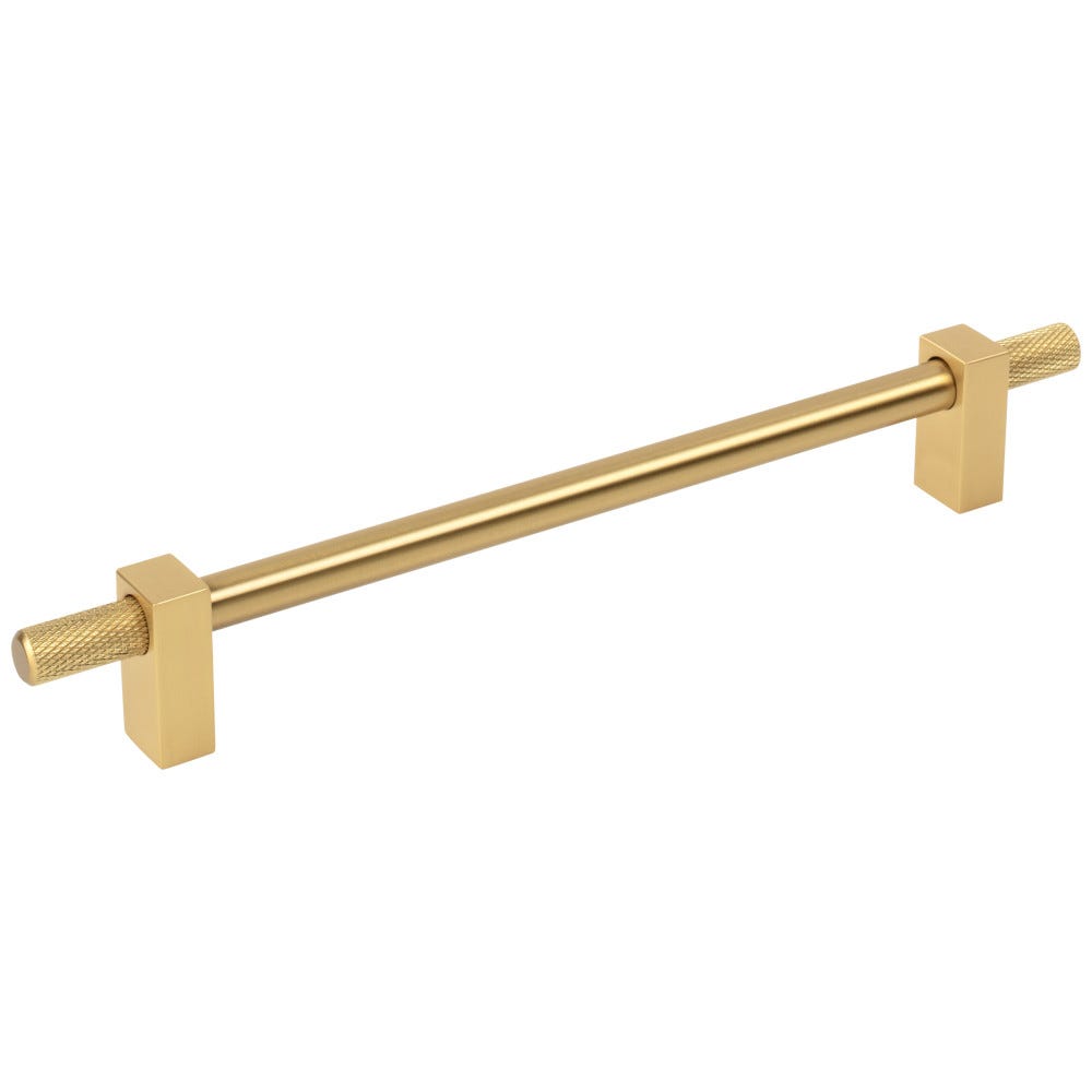 9-15/16" Knurled Cabinet Pull in Satin Nickel finish, decorative hardware for cabinets