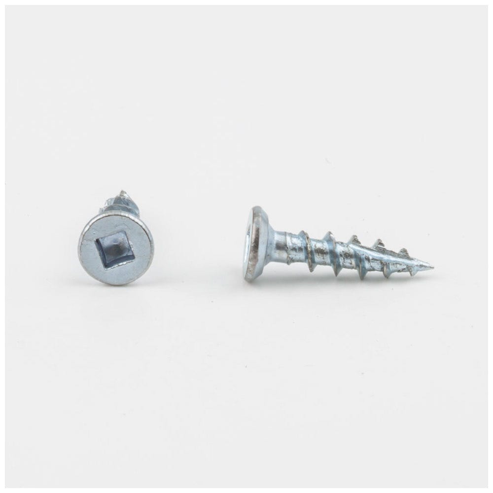 #6 x 5/8" Coarse Thread Undercut Screw in zinc finish, square drive, durable and reliable hardware