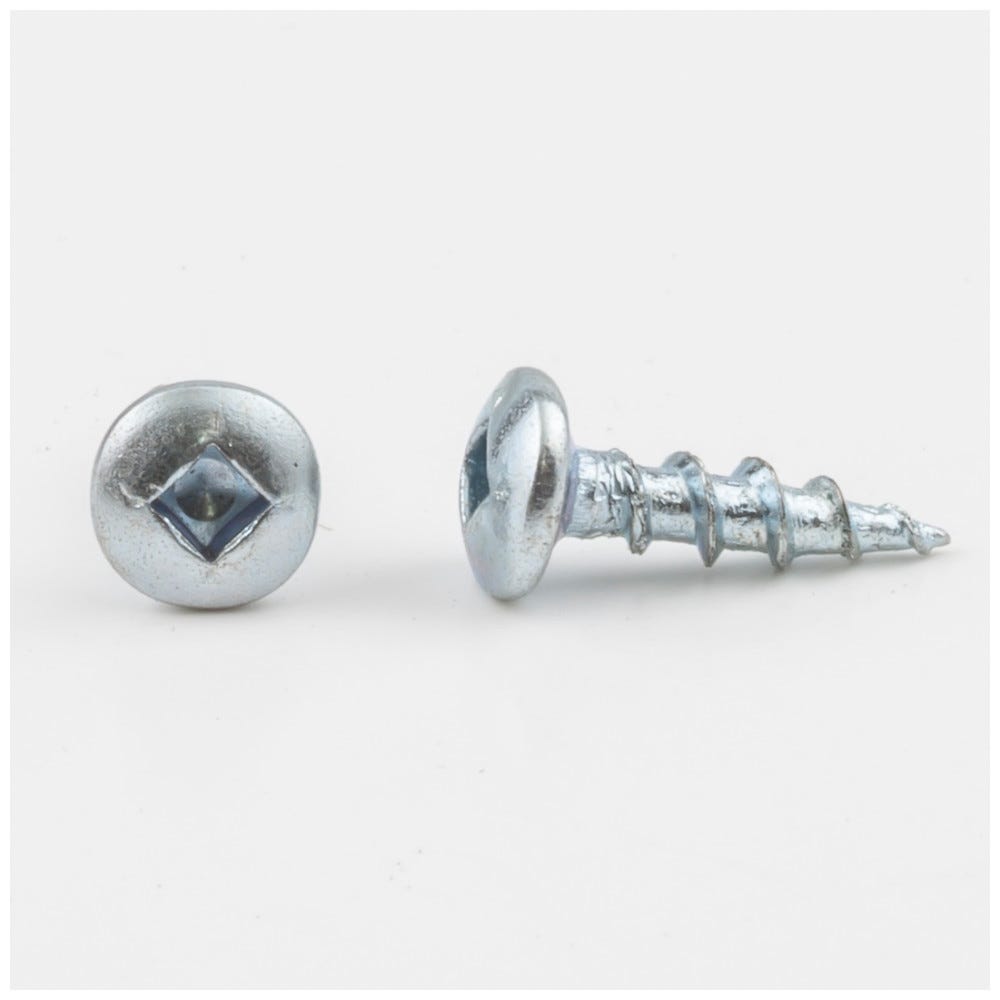 #6 x 1/2" coarse thread truss head screw in zinc finish, square drive, sold by the keg