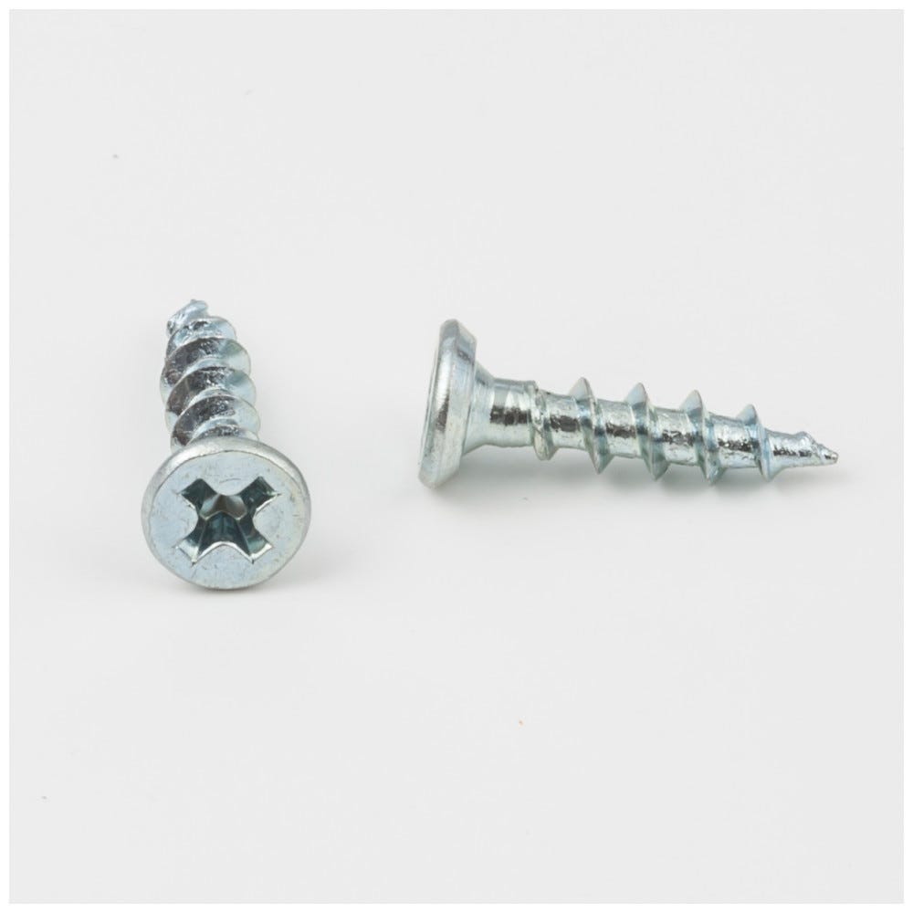 #6 x 5/8" FH Phil fasteners in various finishes including Antique Brass, Bright Nickel, and Dark Antique Copper Machined, made from durable materials.