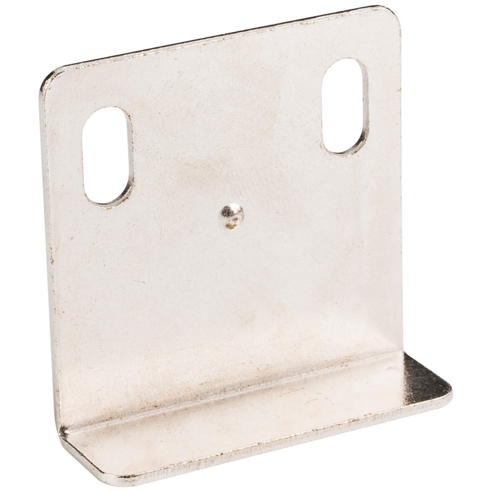 Lock Strike Plate in Bright Nickel finish, functional hardware for door security