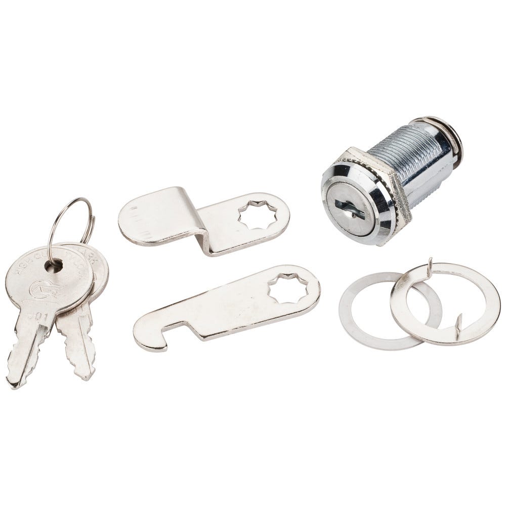 1-1/2" Length Cam Lock in Chrome finish, designed for functional hardware applications, crafted by Hardware Resources