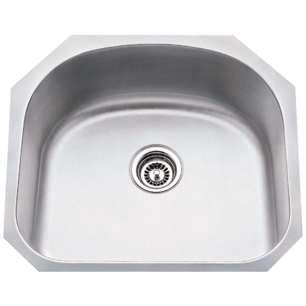 Stainless Steel 18-Gauge Undermount Large Utility Sink in satin finish, 23-1/4" x 20-7/8" x 9" size, made of durable 304 stainless steel.