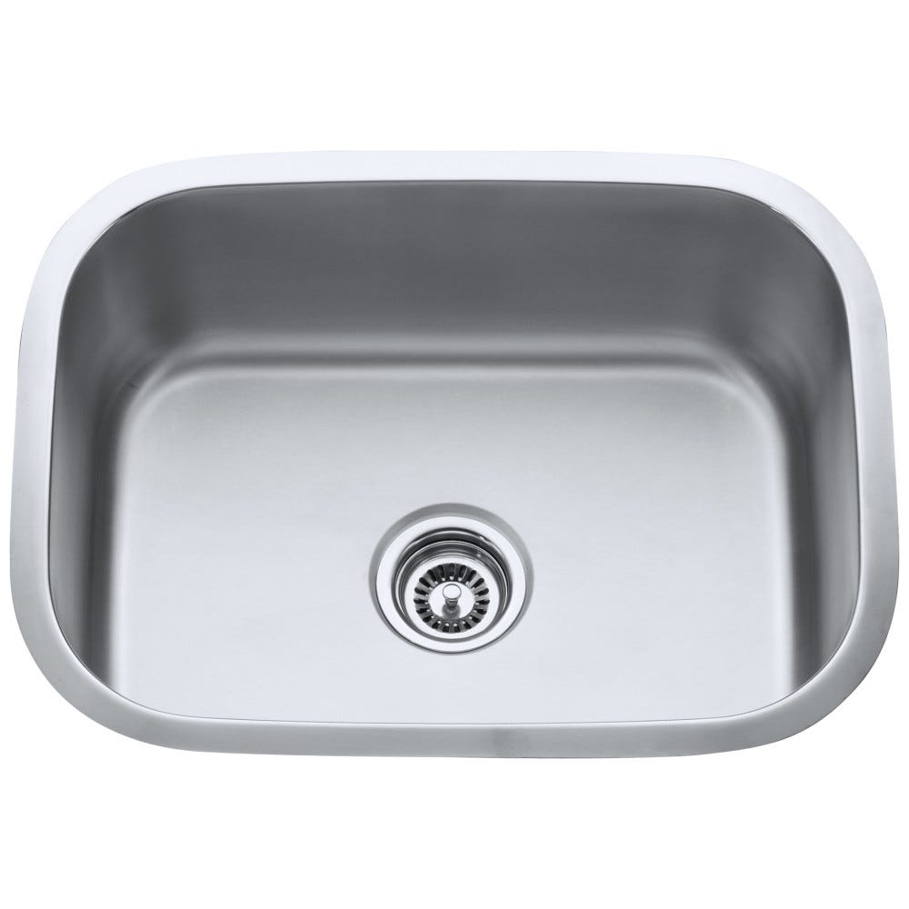 Stainless Steel 18-Gauge Undermount Utility Sink with Satin Finish, 19-3/4" x 20-1/2" x 9" size, made of 304 Stainless Steel