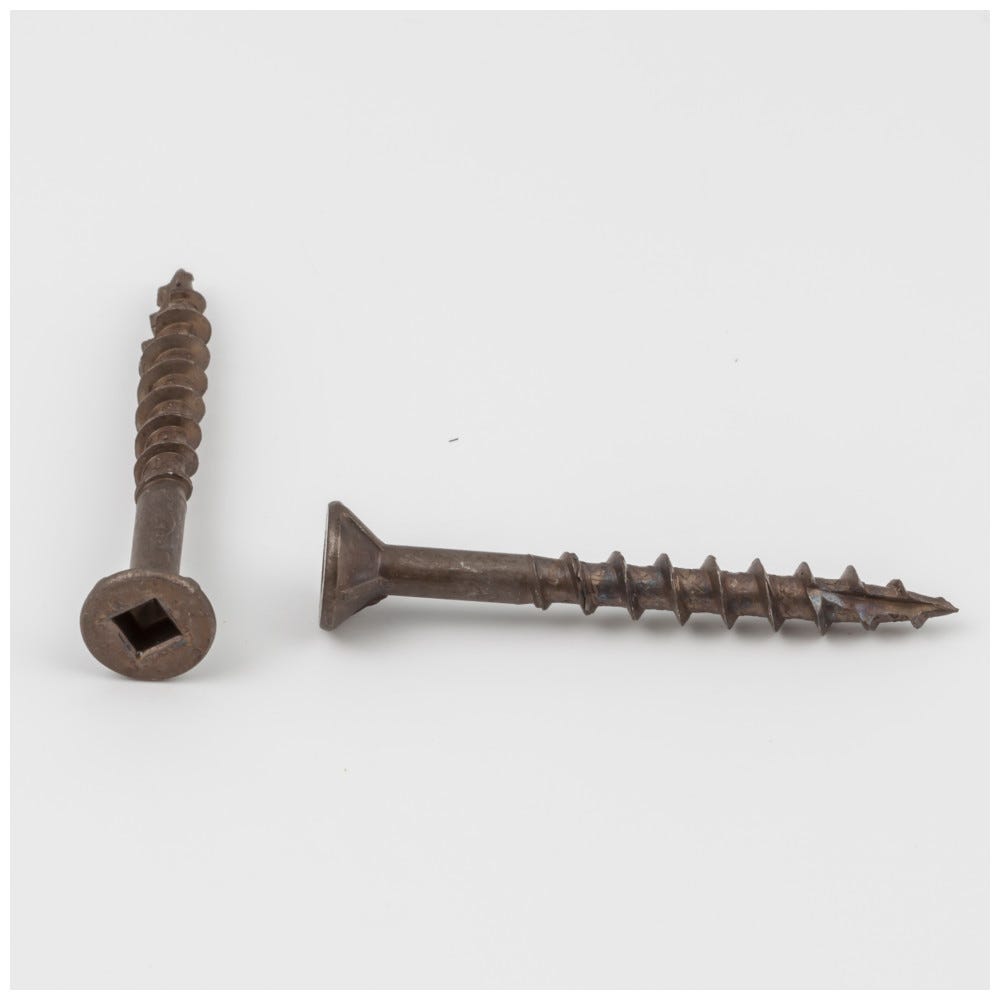 #8 x 1-1/2" Flathead with Nibs Clean Brown Wax fasteners, durable and stylish for functional hardware needs