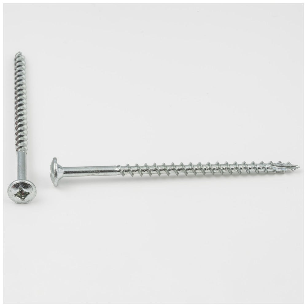 #8 x 3" Standard WH Combo Type 17 fasteners in zinc and white finishes, functional hardware for versatile applications