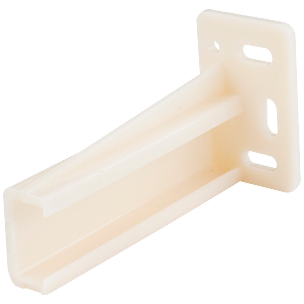 Left Hand Drawer Slide Mounting Bracket in silver finish, designed for smooth drawer operation, made by Hardware Resources
