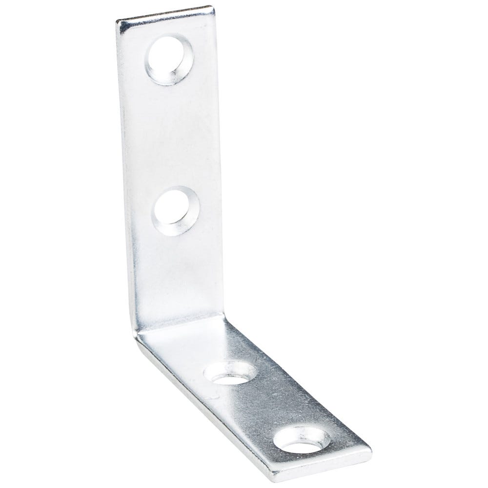 2" x 2" Corner Brace in Zinc Plated finish, durable metal hardware for structural support