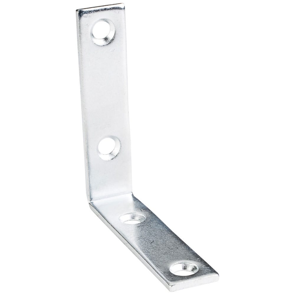 2-1/2" x 2-1/2" Corner Brace in zinc plated finish, functional hardware for furniture and cabinetry