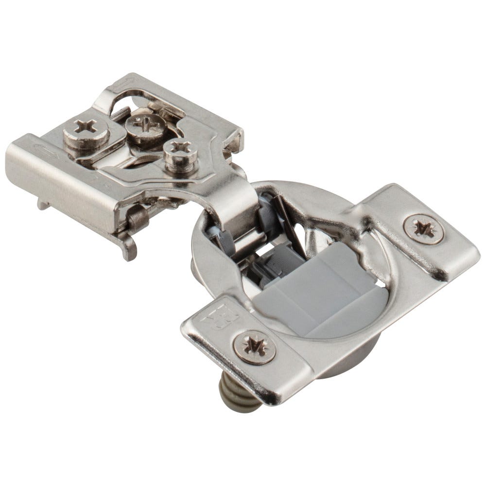 Dura-Close® 3/8" Overlay Soft-Close Compact Hinge in sleek finish, durable material for cabinetry