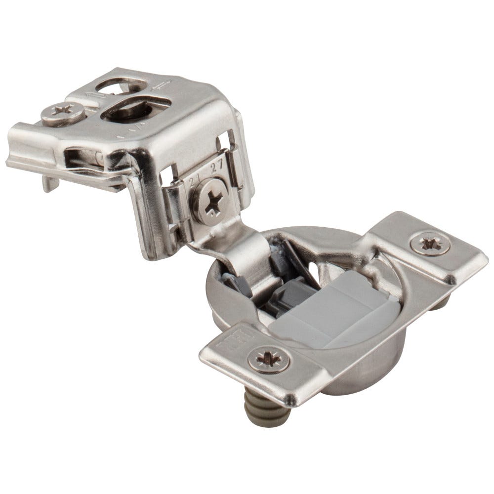 Dura-Close® 1-1/4" Overlay Soft-Close Compact Hinge in sleek finish, durable material suitable for modern cabinetry
