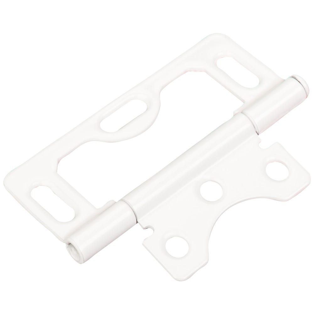 3" Swaged Loose Pin Non-Mortise Hinge With 3 Slots.For Use With A 1" - 1-1/8" Panel.Use With #6 X 5/8" Flathead Screws.