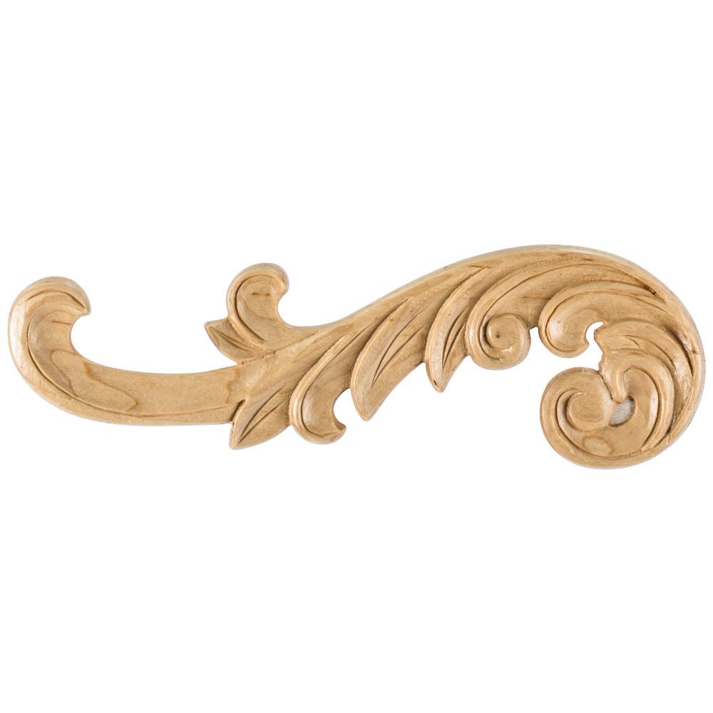 10-3/8" X 1/4" X 3-1/4" Left Curved Applique