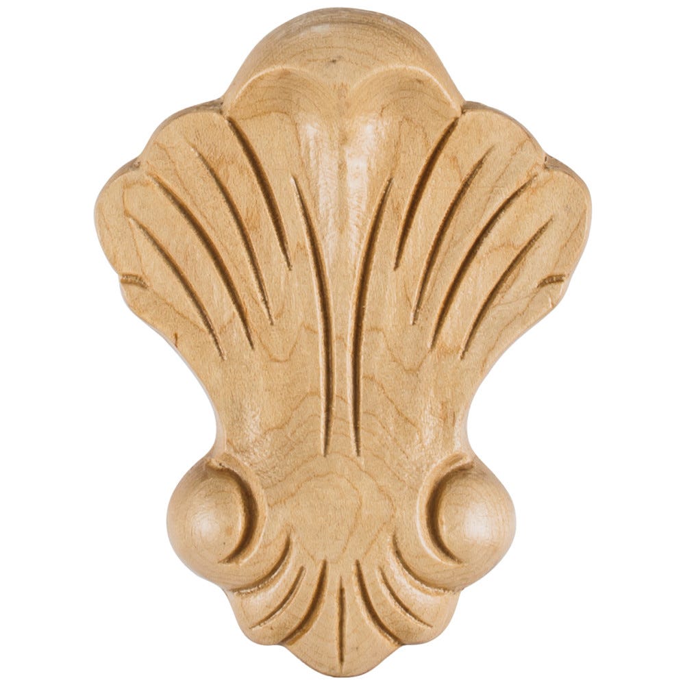 3-1/4" X 5/8" X 4-3/8" Shell Applique