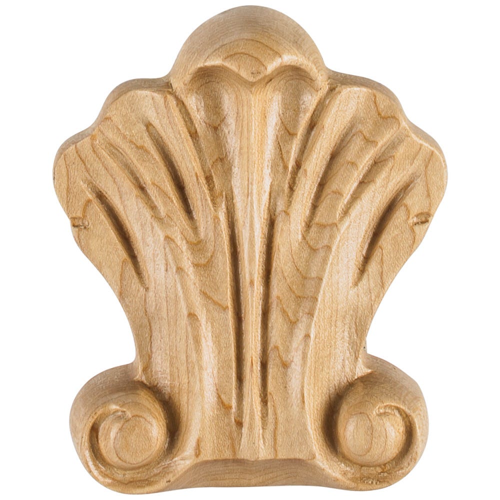 3-1/4" X 3/4" X 3-3/4" Shell Applique