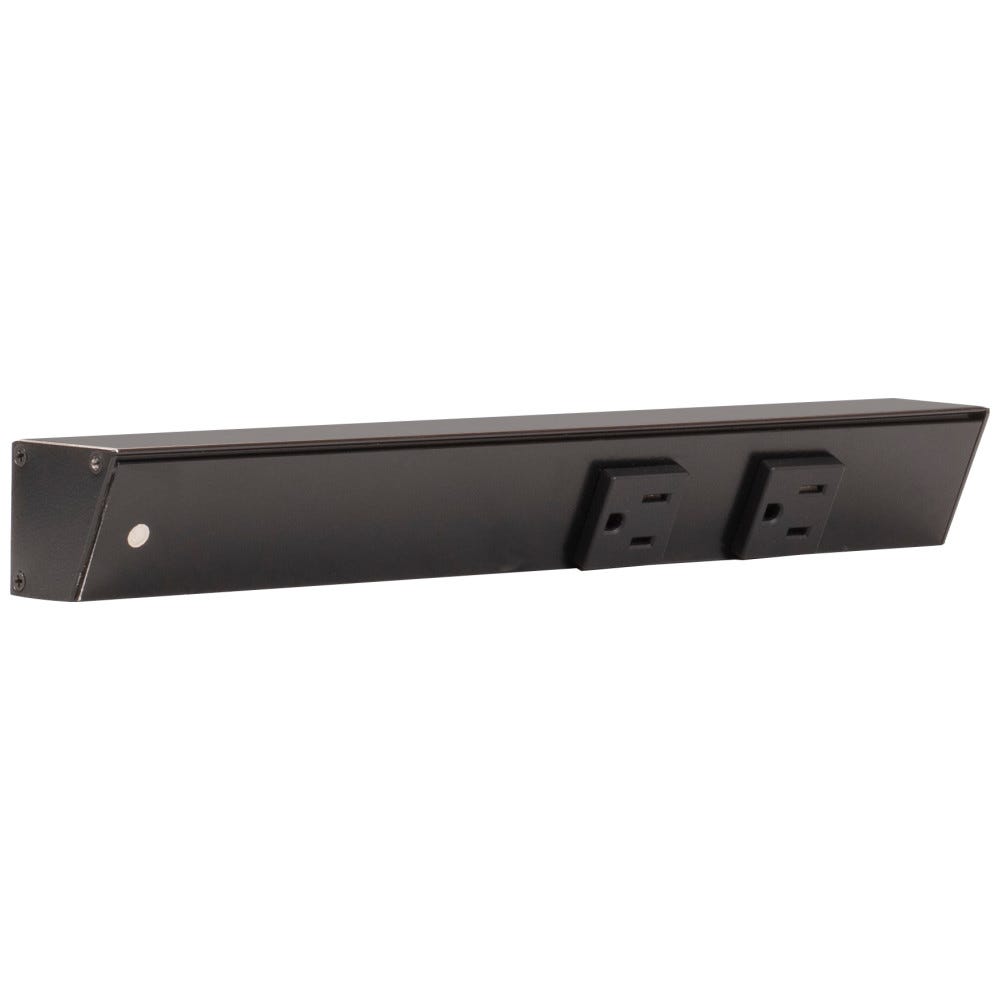 12" Apt, Bk Finish, Bk Single Receptacles, Lft Wire Entry