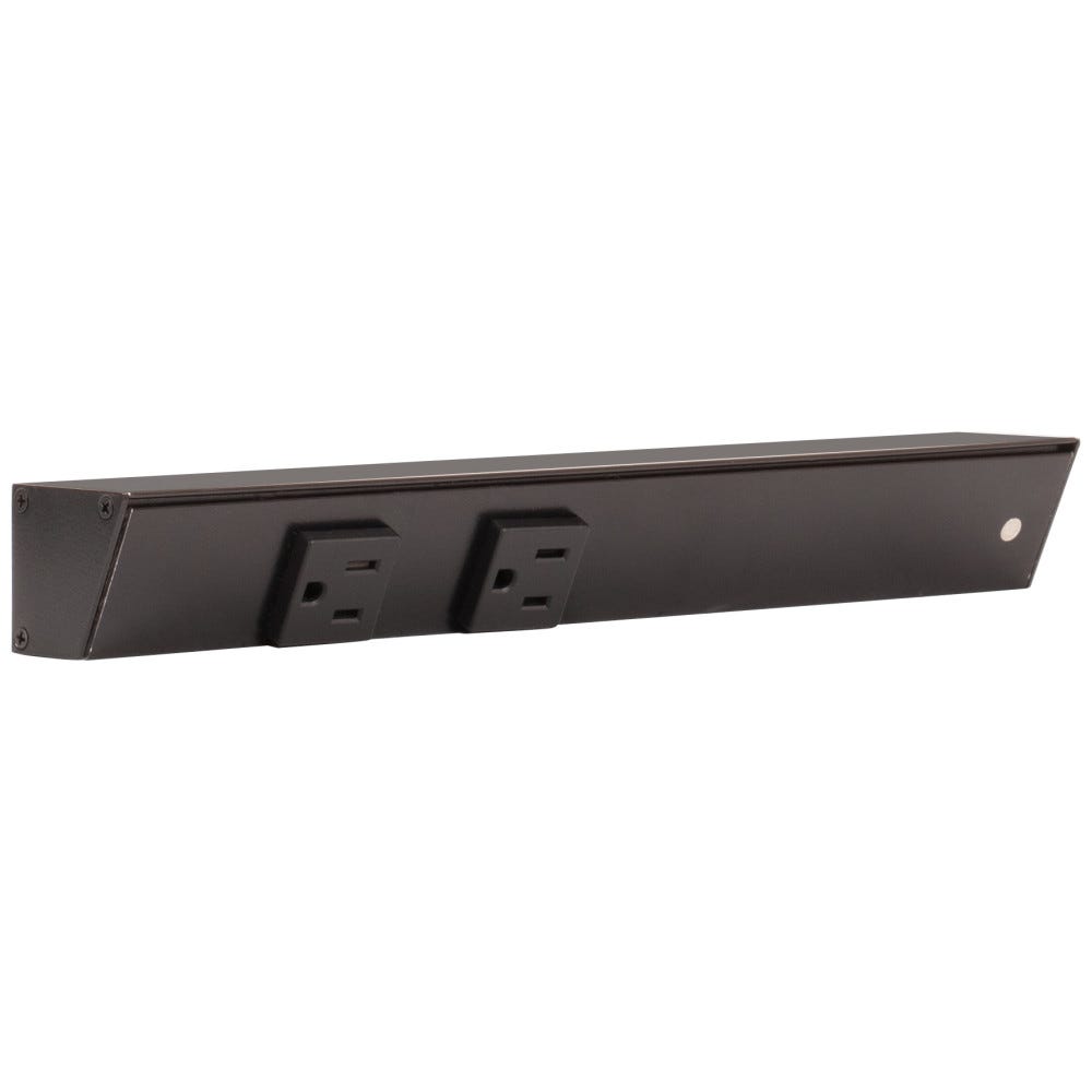 12" Apt, Bk Finish, Bk Single Receptacles, Rt Wire Entry