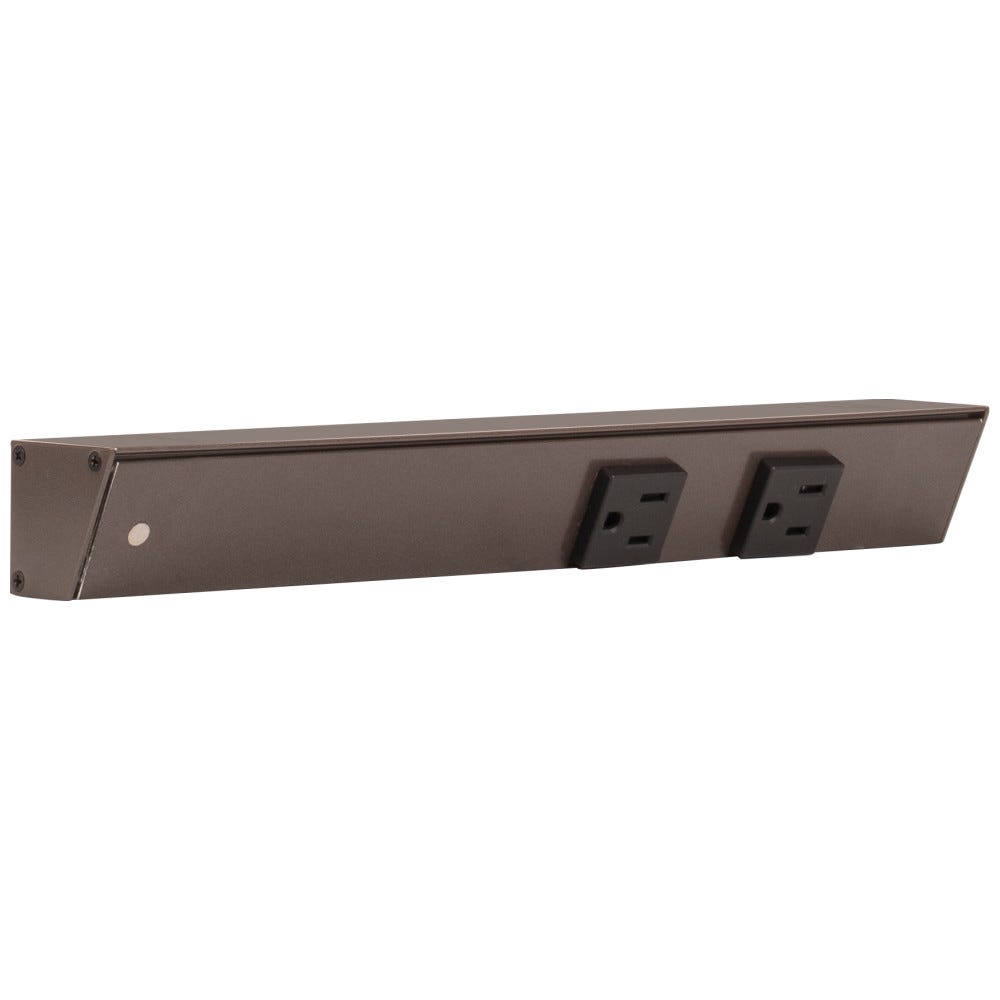 12" Apt, Bz Finish, Bk Single Receptacles, Lft Wire Entry