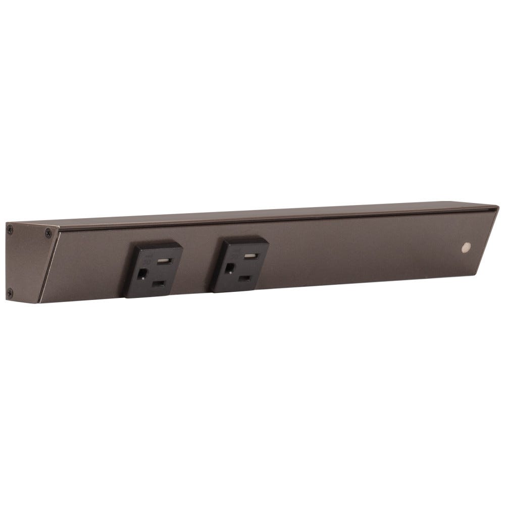 12" Apt, Bz Finish, Bk Single Receptacles, Rt Wire Entry