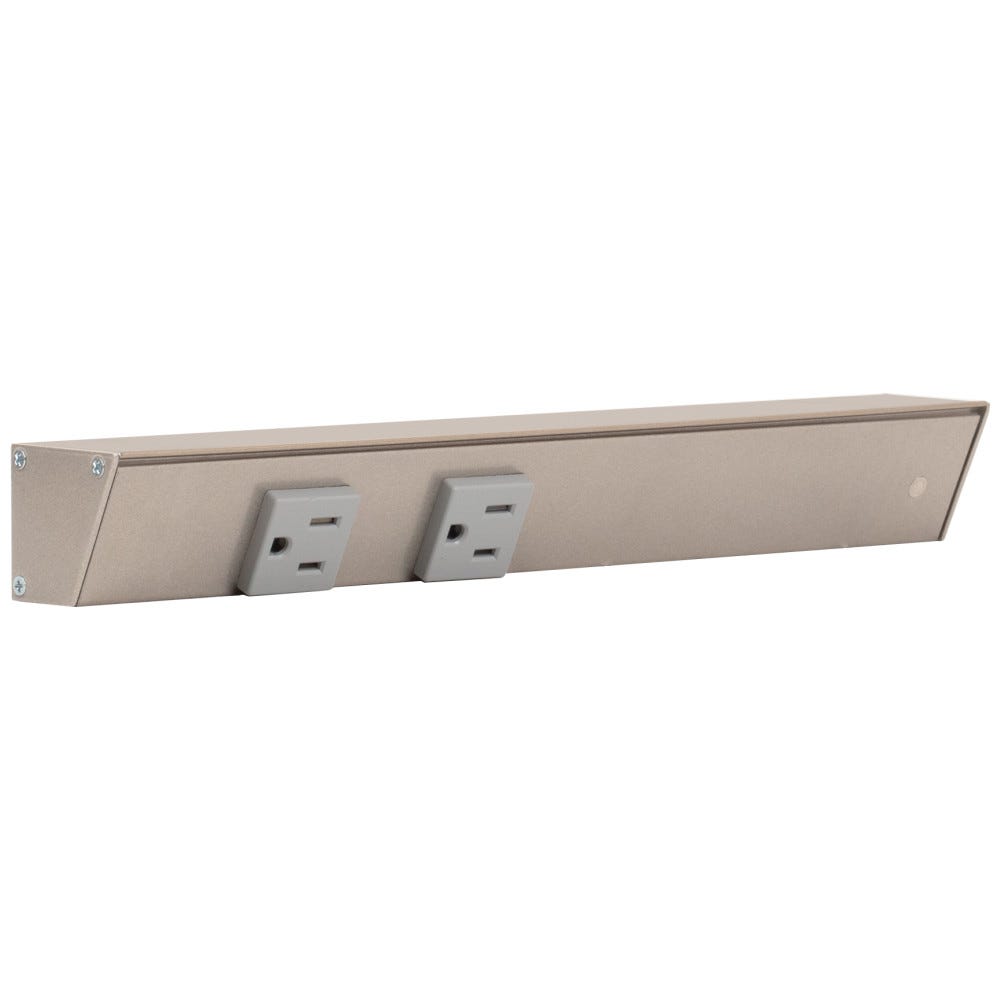 12" Apt, Sn Finish, Gry Single Receptacle, Rt Wire Entry