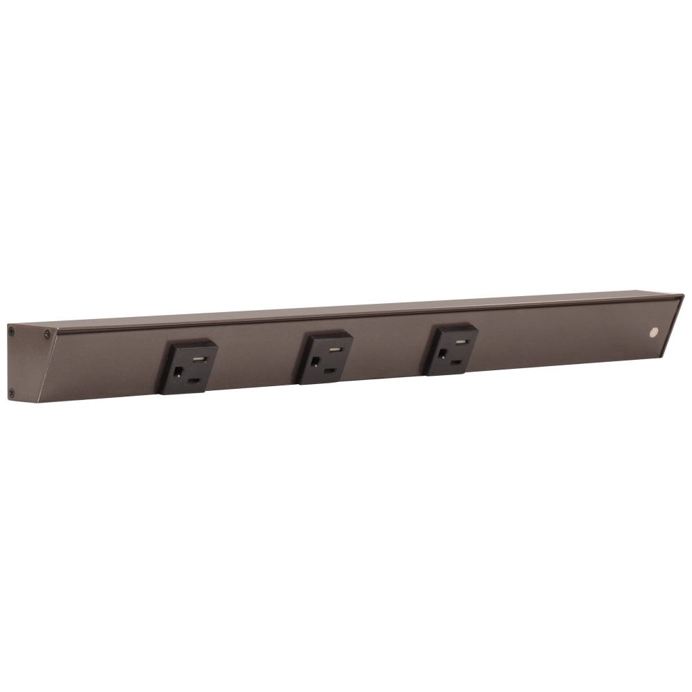 18" Apt Bronze Finish Single Receptacles with Right Wire Entry, modern electrical accessory