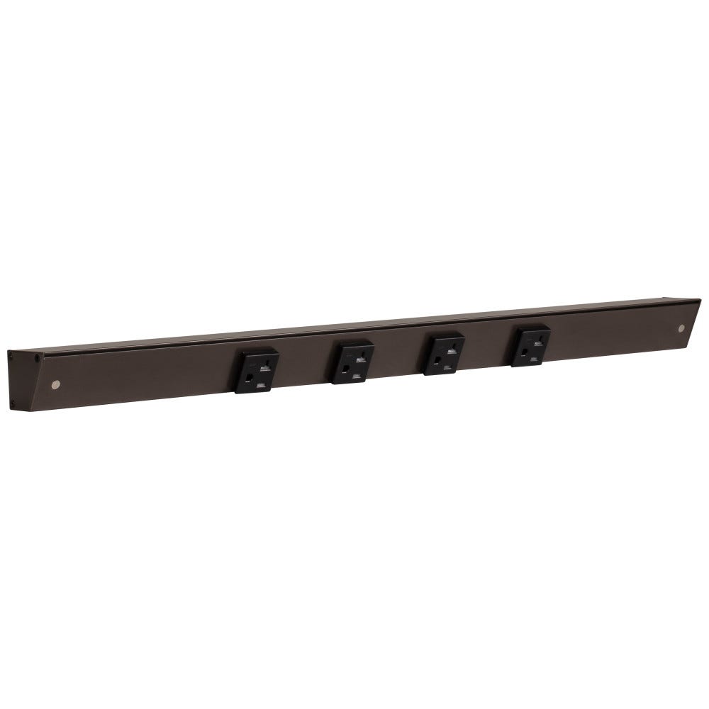 24" Apt BZ finish BK single receptacles, modern design, bronze color, durable material